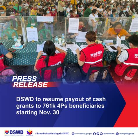 DSWD to resume payout of cash grants to 761k 4Ps beneficiaries .